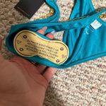 Michael Costello  x Revolve Monica teal chain Cheeky Bikini- Size Small Photo 7