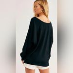 Free People  Santa Clara Thermal Black Top Photo 1