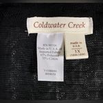 Coldwater Creek  Women’s Plus 1XL 16/18 Black Textured Open Knit Sleeveless Vest Photo 3