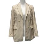 Talbots  Petite Double Breasted Blazer‎ Jacket Sz 2P Beige Long Sleeve Work Photo 1