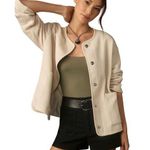 Sanctuary Textured Knit Long Sleeve Shacket Snap Closure Pockets Cream NWT XXL Photo 0