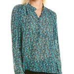 Rebecca Taylor NWT Climbing Rose Silk-Blend Blouse Photo 0