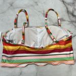 California Waves CALIFORNIA SUNSHINE Juniors Multi Color Stripe Bandeau Swimsuit Top M New Photo 3