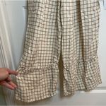 Sancia The Ines Jumpsuit Cream and Brown gingham Sleeveless ruffle Size XS Photo 1