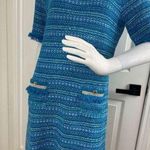 Lilly Pulitzer Beckington Sweaterdress Blue Grotto Metallic Tweed LG #131 Photo 1