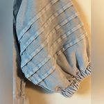 7 For All Mankind  Sz S Denim Chambray Babydoll Mini Puff Sleeve Dress Western Photo 3