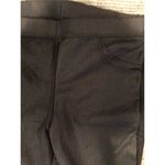 Knox Rose  Womens Ponte Leg Leggings Black Mid Rise Stretch Faux Leather Size Med Photo 1