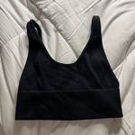 LG Ribbed Black Cropped Bandeau Photo 0