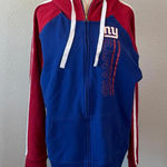 NFL Team Apparel NY Giants Hoodie Blue/Red Size XXL *Flaw Photo 0