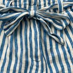 Faherty  Cypress Linen Stripe Belted Shorts | Blue/White | XS Photo 2