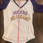 PINK - Victoria's Secret  University of Washington Graphic Raglan Tee Photo 4