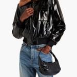 Revolve Mother * Pilot Faux Patent Leather Jacket, Black Size XL New w/Tag Photo 10