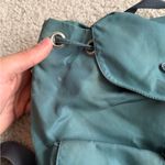 Prada  nylon backpack y2k 2000s in green with leather trim and silver-tone small Photo 3