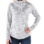 Marmot  Annie Quilted Sweatshirt Pullover Cowl Neck Raglan Outdoor Gray Small Photo 0
