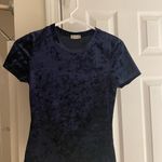 Free People Intimately Navy Blue Velvet Babydoll Tee Small Photo 2
