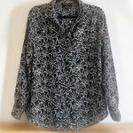 Banana Republic ✨ Classic Fit Floral Button Down Navy Sz Medium Shirt✨ Photo 0