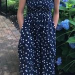 Aerie  Star Smocked Navy White Summer Dress Sun XS Photo 2