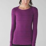 Lululemon Kanto Catch Me Long Sleeve in Kanto Stripe Regal Plum Naval Blue Run 6 Photo 0