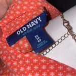 Old Navy 2000s whimsical fairycore orange mesh button up blouse with polka dots Photo 9