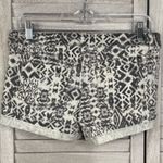 Mossimo Supply Co . Gray & White Patterned Stretchy Jean Shorts with Studs-9 Photo 2