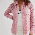 Free People Yesenia Crochet Lace Shacket Size Small Photo 0