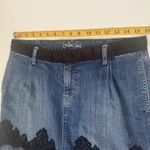 London Jean Y2k Micro Mini Denim Low Rise Jean Lace Bratz Boho Cowgirl Embellish Skirt 8 Photo 5