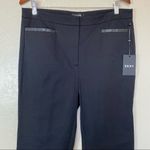 DKNY Faux Leather Trim Straight Dress Pants 12 NWT Photo 2
