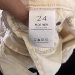 MOTHER Denim Mother High Waisted Rascal Ankle Fray In Chalk It Up Ivory Stretch Photo 9