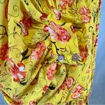 Halogen  yellow garden party floral belted chiffon dress size XL Photo 3