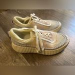 Dolce Vida Rainbow Pastel Knit Shoes White Size 7.5 Photo 1