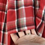 Denim & Supply  Sz M Ralph Lauren Button Front Red Plaid Shirt Oversized Cotton Photo 3