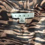 CAbi  Chic 100% Silk Pink and Dark Gray Sleeveless Wrap Top Size Large Photo 6