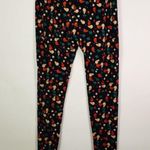 LuLaRoe  Bird Print Red Blue Cream OSFA Leggings Photo 2