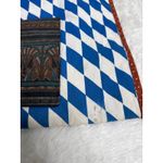 Handmade  Quilted Patchwork Messenger Briefcase Bag Blue Red Brown OOAK Photo 13