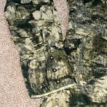 Anthropologie Pilcro Ruched Corduroy Button Floral Camo Shirt Dress Green 10 Photo 6