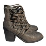 Free People  Carrera Woven Leather Ankle Boots – Size 39 (8) Photo 0
