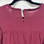 Knox Rose NEW Women's Eyelet Long Sleeve Blouse Antique Berry Size XXL Photo 10