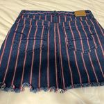 American Eagle  Blue and Red Denim Shirt Photo 2