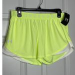 Under Armour NEW Size Medium Womens Play Up 3.0 Shorts Neon Yellow Running Photo 1