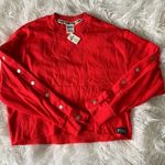 PINK - Victoria's Secret VS PINK Logo silver snap bright pink cropped sweatshirt top Photo 0