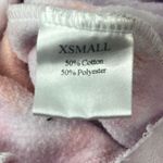 Danzy Pink Orange Tie Dye Elastic Waist Sweat Shorts XS Raw Hem Casual Leisure Pink Photo 5