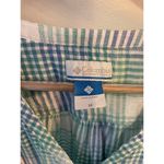 Columbia  Performance Fishing Gear Blue Gingham check lightweight dress medium Photo 3