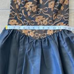 Gunne Sax  Black Midi Dress with Floral Corset Style Top Size: S Photo 7