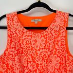 Madewell  Womens‎ Boho Neon Orange Sleeveless A-Line Knee Length Dress 6 Photo 3
