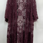 Catherines 3x Stunning Open Front Lace Dressy Cardigan Plus Size kimono Purple Photo 0