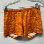 ASICS  Orange Patterned Spandex Shorts Photo 0