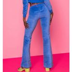 Voight BonBon Blue Flare Velour Embroidered Bon Bon Collection Pants Joggers M Size M Photo 2