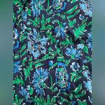 Vineyard Vines blue garden floral print tassel boho blouse, size XL Photo 3