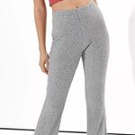 American Eagle  Waffle Knit Ribbed Grey Flare Sweatpants Photo 2