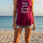secret treasures Women's Magenta White Graphic Tank Top L Photo 0